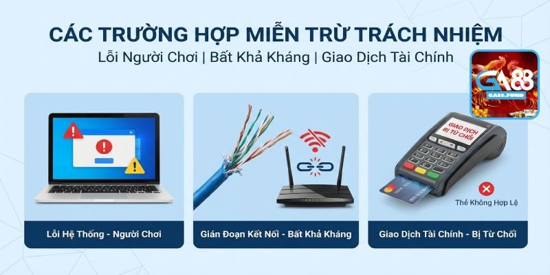 Những Trường Hợp Nào GA88 Được Miễn trách nhiệm?